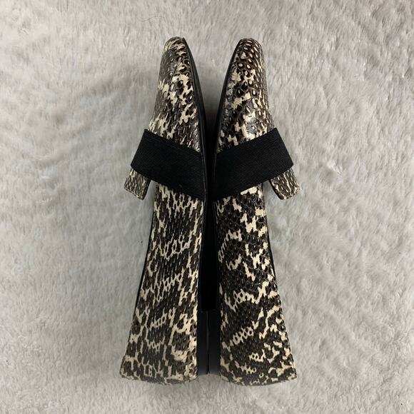 Pour La Victoire Women's Zarine Snakeskin Leather Loafers Size 7.5 - Picture 7 of 9